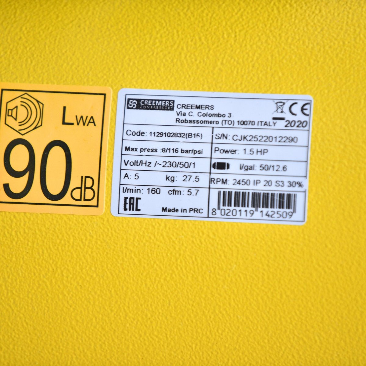 kompresor bezolejowy 50L 8 bar 230V - Sklep Czemar