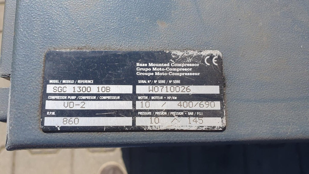 Kompresor CREEMERS SGC1300 10kW 1000L/min 10 bar - Sklep Czemar