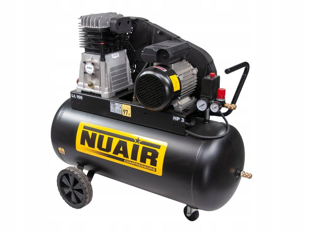 Kompresor Olejowy 100L 10BAR NUAIR 255L/min Pasowy 2KM 230V - Sklep Czemar