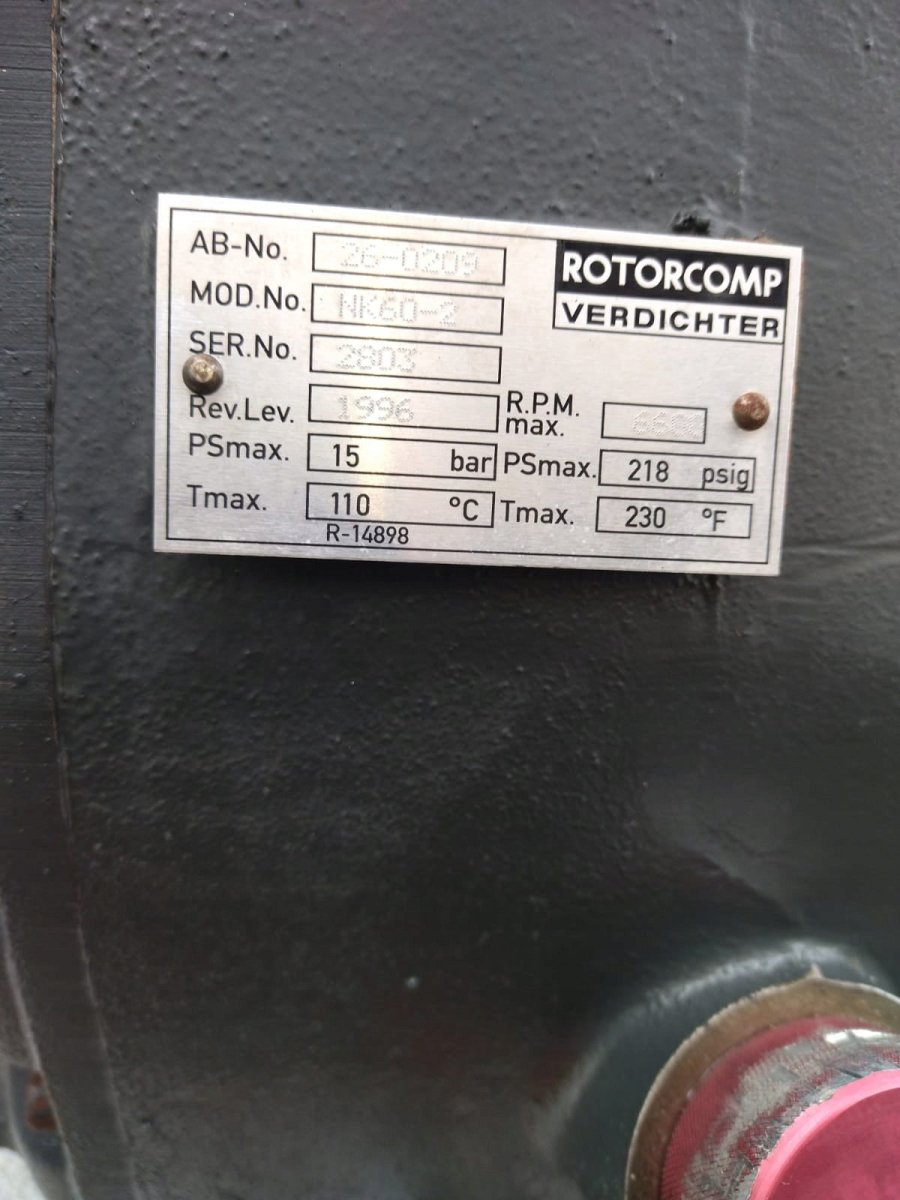 Kompresor Śrubowy 15kW 1,44m³/min 13 bar CREEMERS RCN 15 - 61 - Sklep Czemar