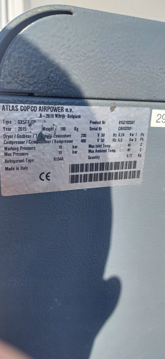 kompresor śrubowy 5,5 kW 500L z osuszaczem GX5FF - Sklep Czemar
