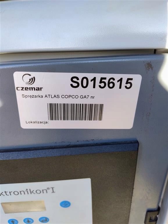 Kompresor Śrubowy Atlas Copco GA7 7.5kW 1.07m3/min 10 bar - Sklep Czemar