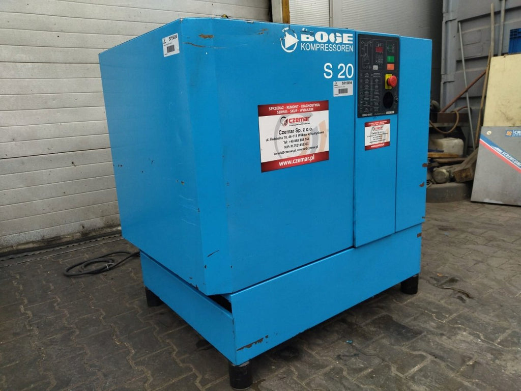 Kompresor Śrubowy BOGE S20 15kW 2,06m³/min 10 bar 2001r - Sklep Czemar