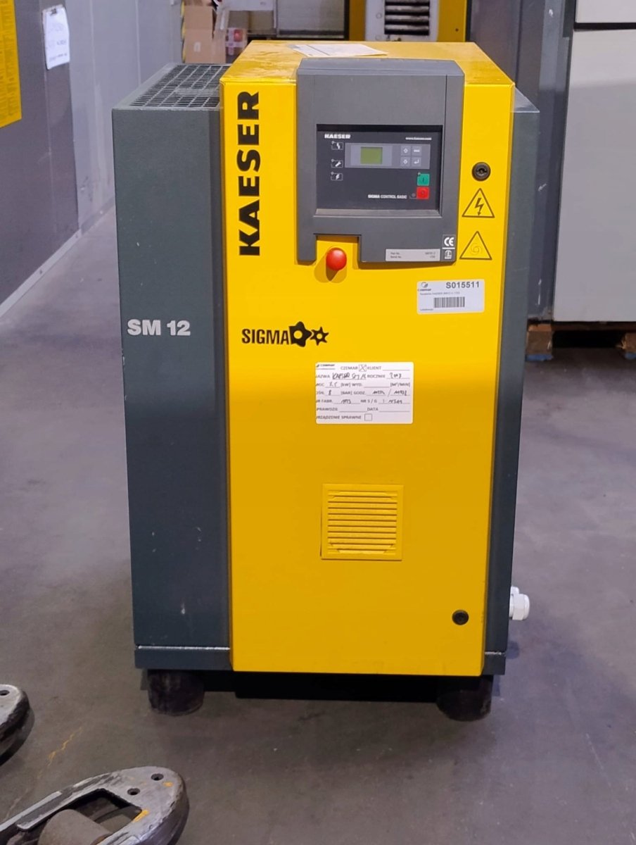 Kompresor Śrubowy KAESER SM12 7,5kW 1200L/min 8 bar 2007r - Sklep Czemar