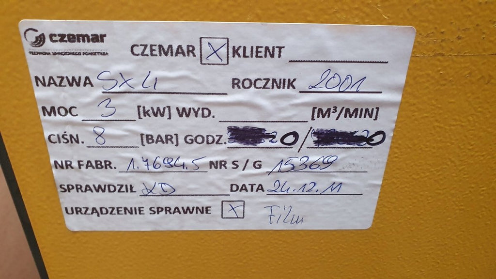 Kompresor Śrubowy KAESER SX4 3kW 0,42m³/min 8 bar - Sklep Czemar