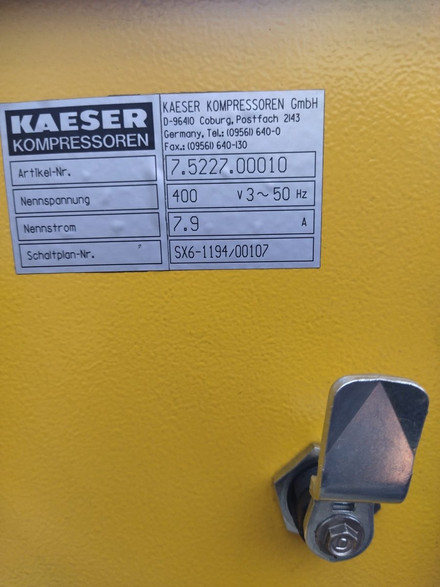 kompresor srubowy kaeser sx6 4kw 0.44m3 min 10bar 400v - Sklep Czemar
