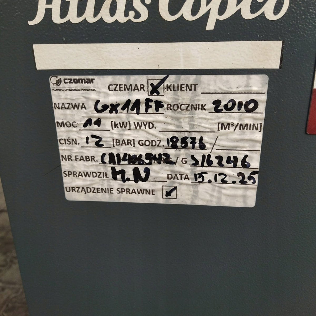 kompresor śrubowy 11 kW z osuszaczem - Sklep Czemar