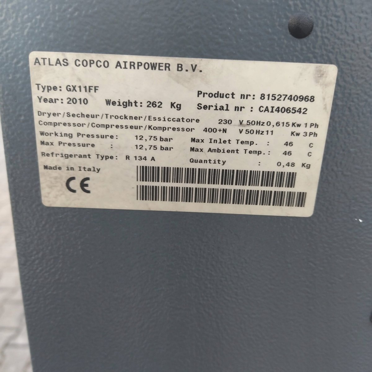 kompresor śrubowy 11 kW z osuszaczem - Sklep Czemar