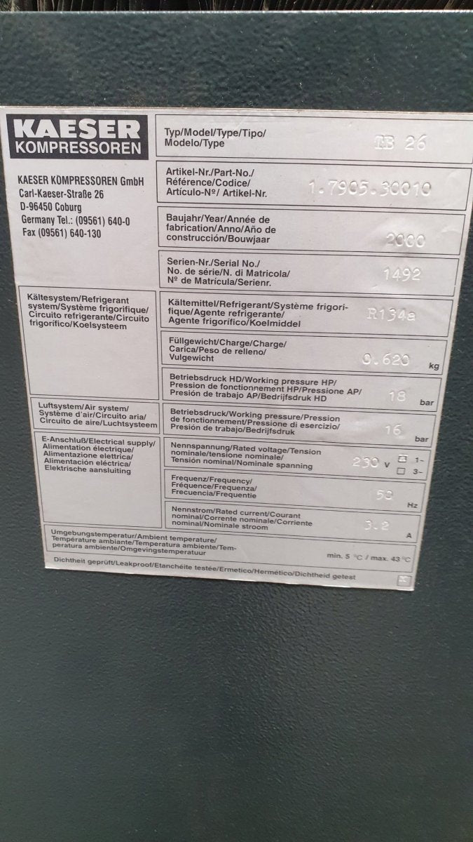 osuszacz ziębniczy Kaeser TB26 2550 l/min 16 bar - Sklep Czemar