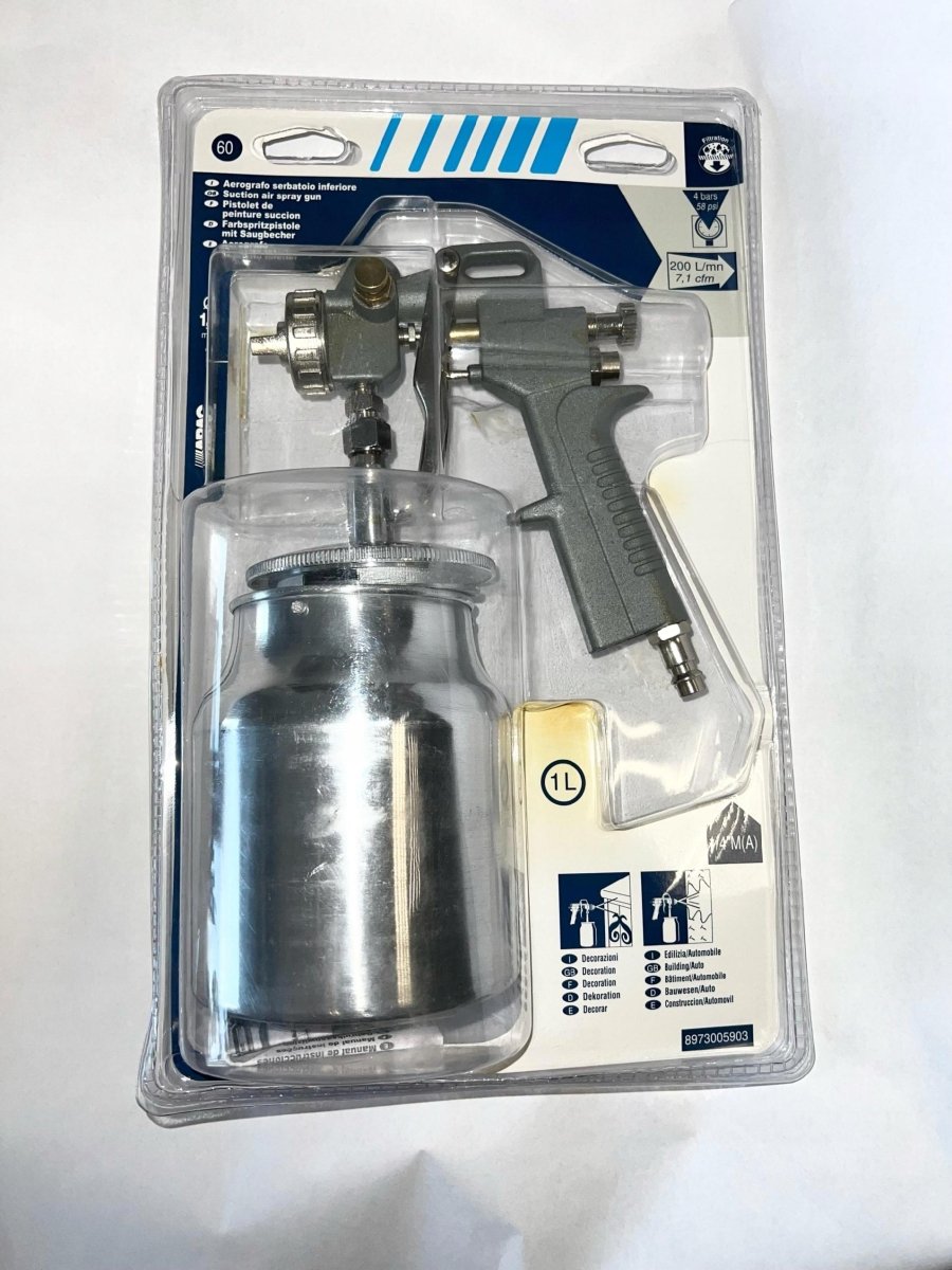Pistolet lakierniczy ABAC 1L dolny zbiornik dysza 1,4mm 200 L/min - Sklep Czemar
