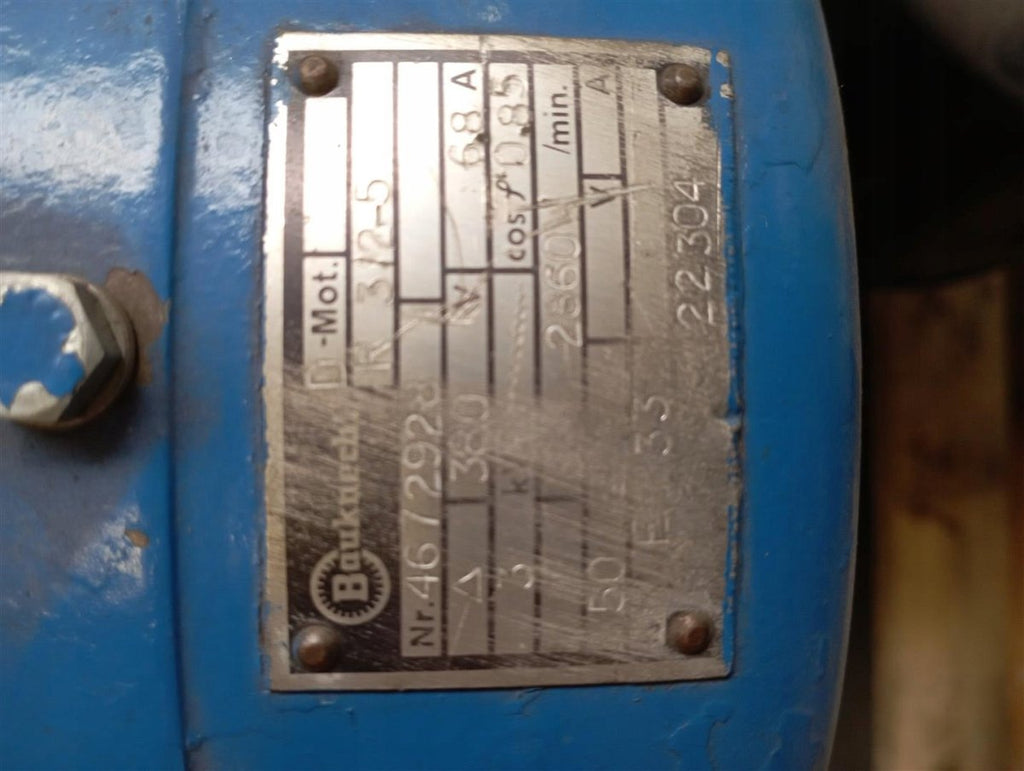 Silnik elektryczny BAUKNECH 3kW 2860 obr/min SPRAWNY Gotowy do pracy - Sklep Czemar
