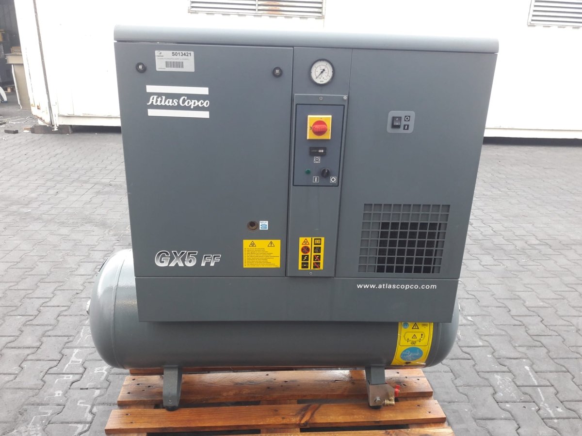 Sprężarka ATLAS COPCO GX5FF 5,5kW 0,6m3/min wbud.osuszacz, zbiornik 200L - Sklep Czemar