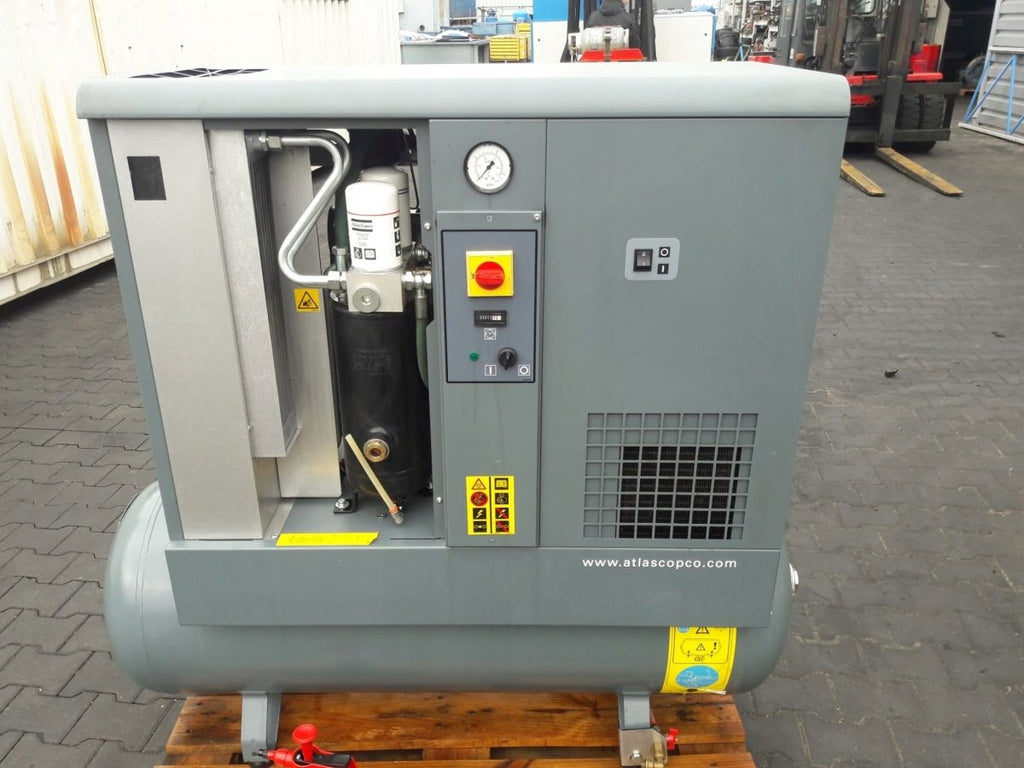 Sprężarka ATLAS COPCO GX5FF 5,5kW 0,6m3/min wbud.osuszacz, zbiornik 200L - Sklep Czemar