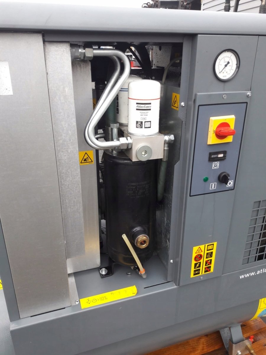 Sprężarka ATLAS COPCO GX5FF 5,5kW 0,6m3/min wbud.osuszacz, zbiornik 200L - Sklep Czemar