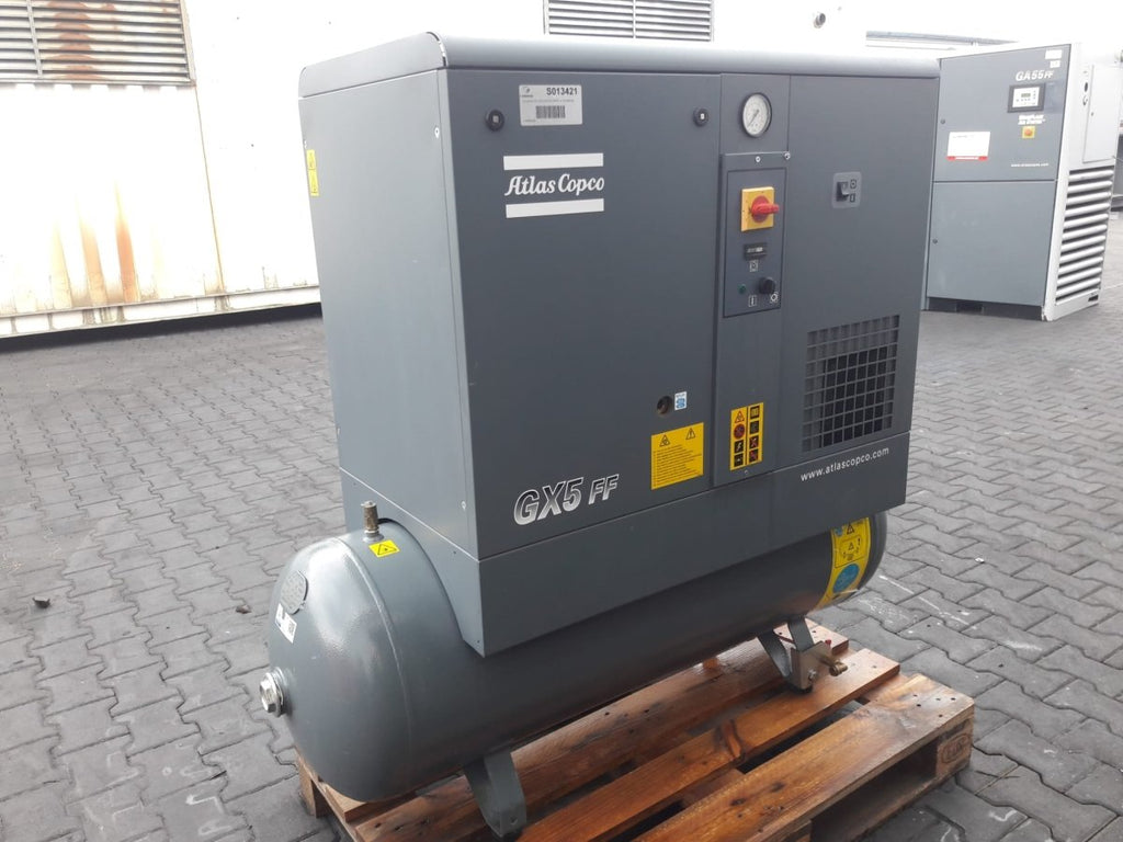 Sprężarka ATLAS COPCO GX5FF 5,5kW 0,6m3/min wbud.osuszacz, zbiornik 200L - Sklep Czemar