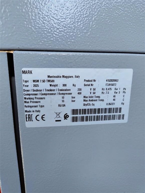 kompresor srubowy 7.5kw 1m3 min 10bar 400v - Sklep Czemar