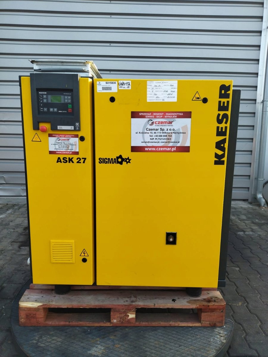 Sprężarka śrubowa KAESER ASK27 15kW 2.86m3/min 8 bar 2008r - Sklep Czemar