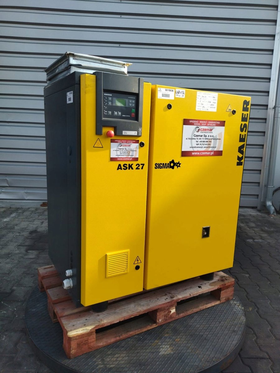 Sprężarka śrubowa KAESER ASK27 15kW 2.86m3/min 8 bar 2008r - Sklep Czemar